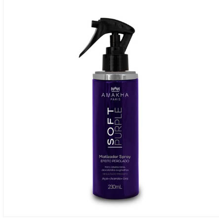 MATIZADOR SPRAY SOFT PURPLE - EFEITO PEROLADO - 230 Ml Amakha Paris